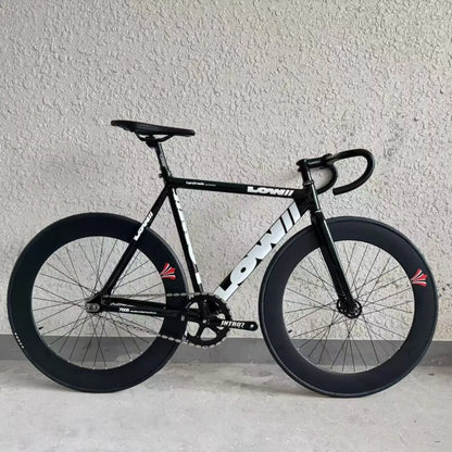 LOW Fixie Bicycle Aluminum Alloy Frame And Front Fork Fixie Bike Fixed Gear Bike 49T Spider Chianwheel 70mm Aluminum Alloy Rim