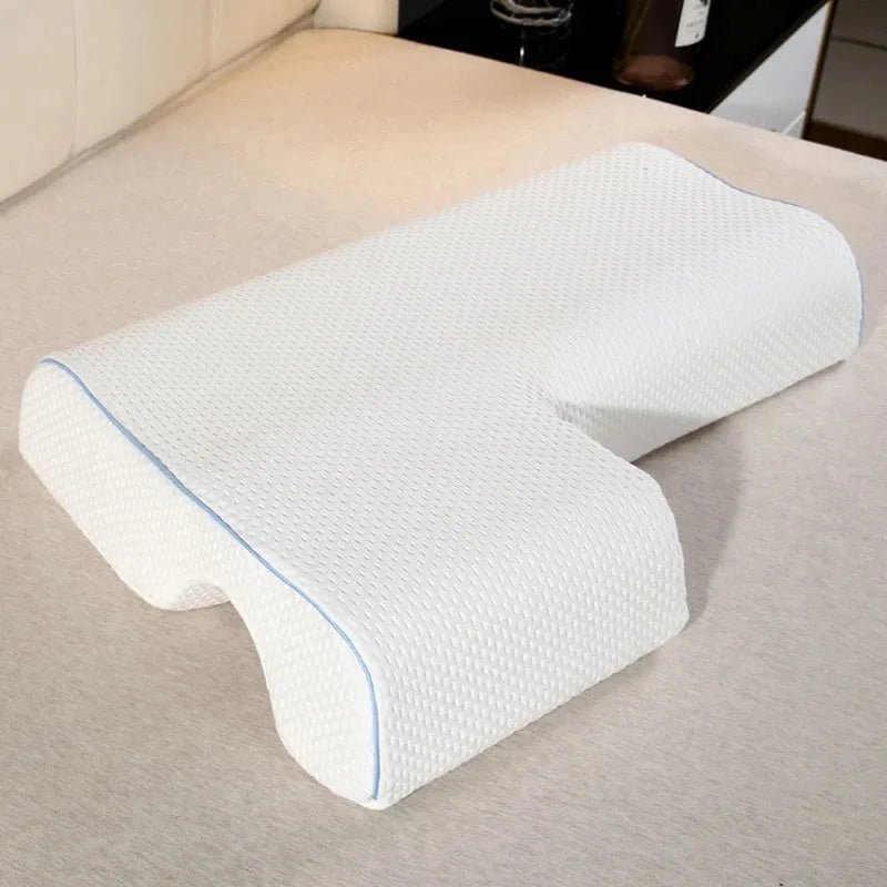 Arched Cuddle Couples Pillow with Slow Rebound and Breathable Memory Foam,Sleep Pillow for Anti Pressure Hand Protect Cervical