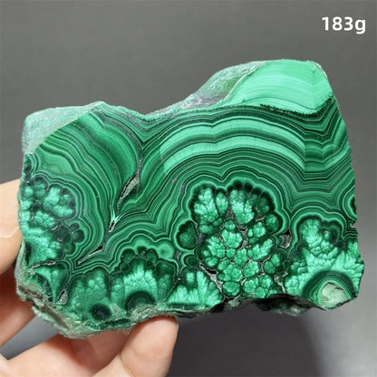 5A+ Natural Malachite Mineral Raw Stone Slice Home Office Feng Shui Decoration Therapy Spiritual Meditation Gem