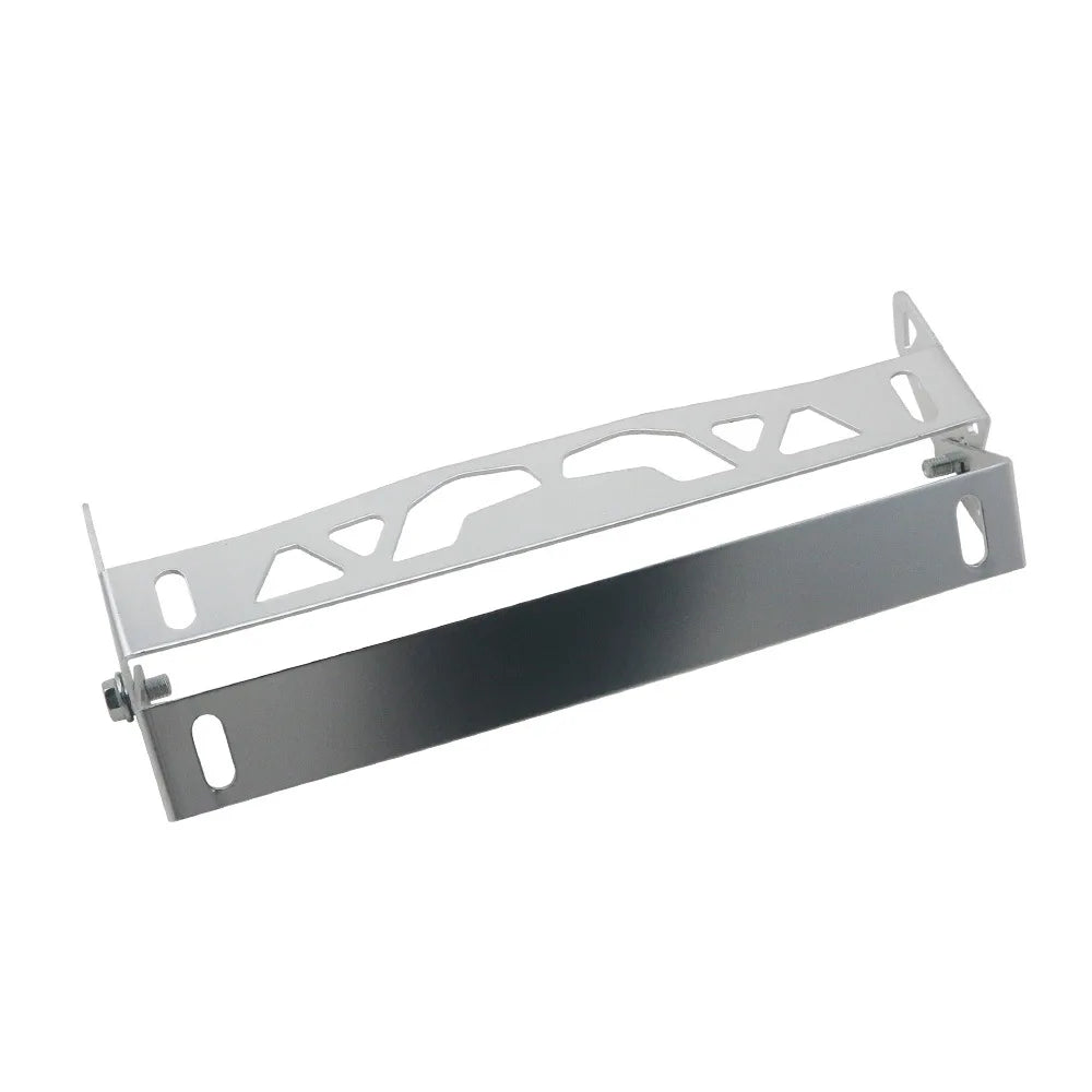 UNIVERSAL ADJUSTABLE JDM LICENSE PLATE HOLDER FRAME TILT RELOCATOR BRACKET BLACK