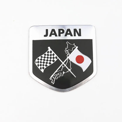 1PCS 3D aluminum car sticker for Toyota Honda Suzuki Nissan Mazda Subura Lexus