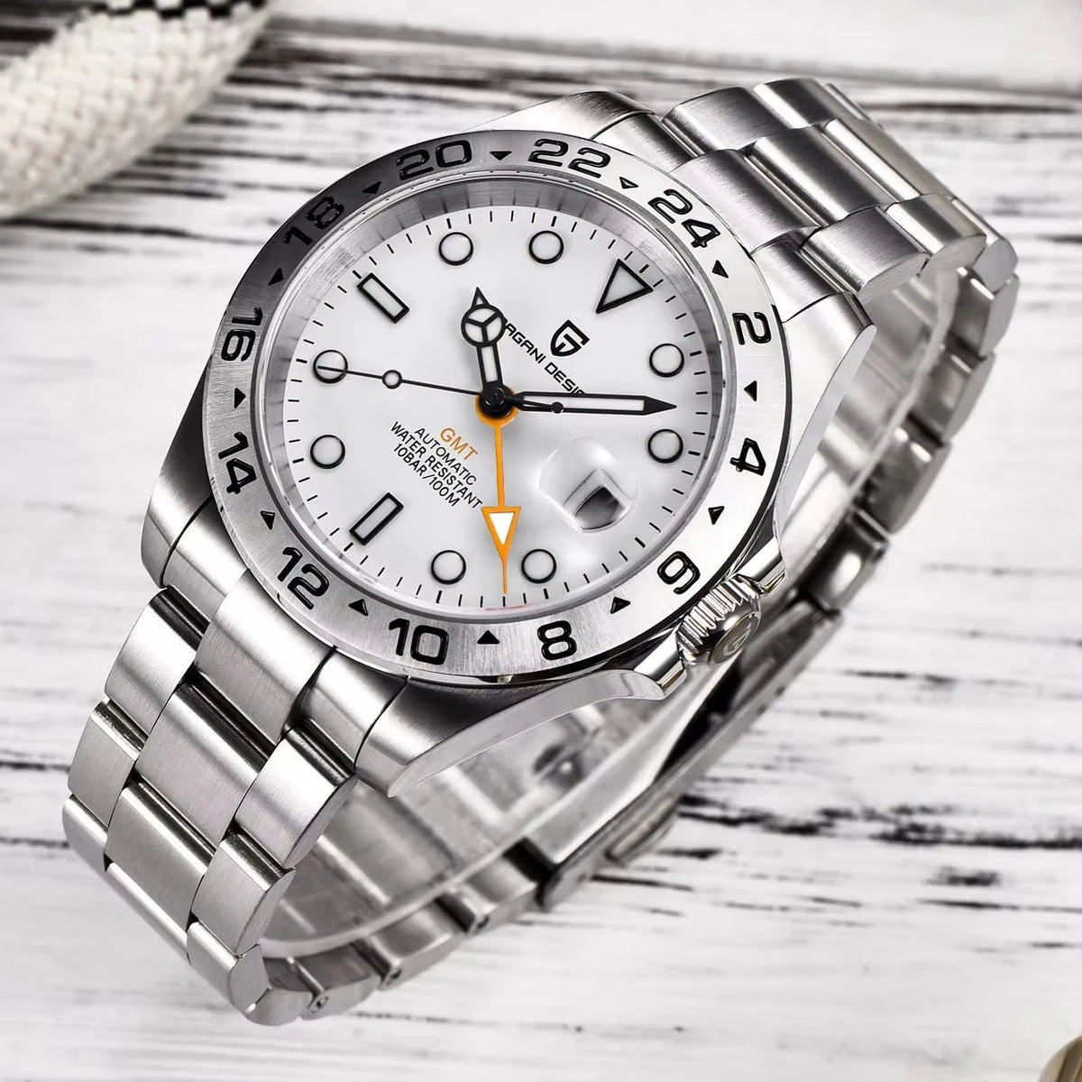 PAGANI DESIGN 2026 New V2 GMT Automatic Machinery Men Watch PD1682 Sapphire Crystal 10 Bar Waterproof Stainless Steel Pagani Des