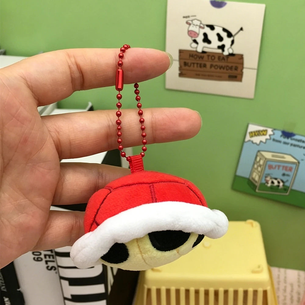 4inch=9cm Animation Red Green Keychain Super Bros Cap Keychain Game Peripheral Cute Turtle Doll Pendant Cosplay Accessories Gift