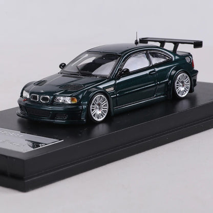 MJ MODEL 1:64 M3 E46 GTR Alloy Model Car can open the hood