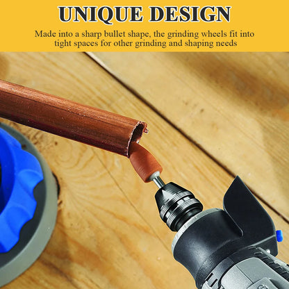 Sanding Bits for Dremel Rotary Tool, Grinding Stone Sanding Drill Bits with 1/8" Shank, Aluminium Oxide Tough Enough to Metal