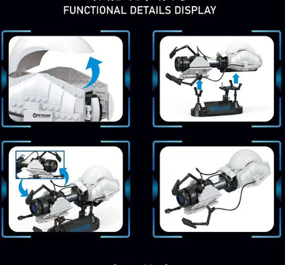 2026 New Creative High-Tech Portal Gun Building Blocks Game Transfer Gun Model Portal Science Educational Assembly Toys Boy Gift