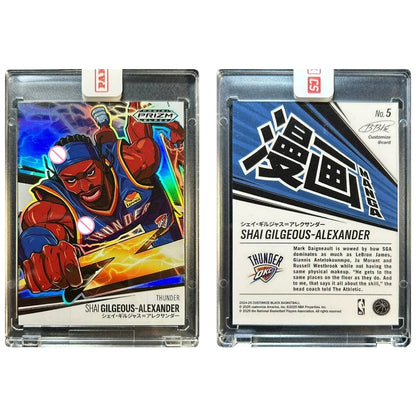PANINI DIY manga homemade Curry James Doncic Durant Wembanyama Jokic Edwards Morant Textured Rainbow Sparkle Collectible Card