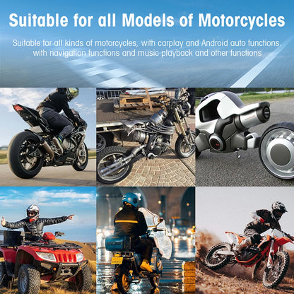 5inch Motorcycle  Screen Moto DVR GPS Navigation Wireless Carplay Android Auto IP67 Waterproof Moto