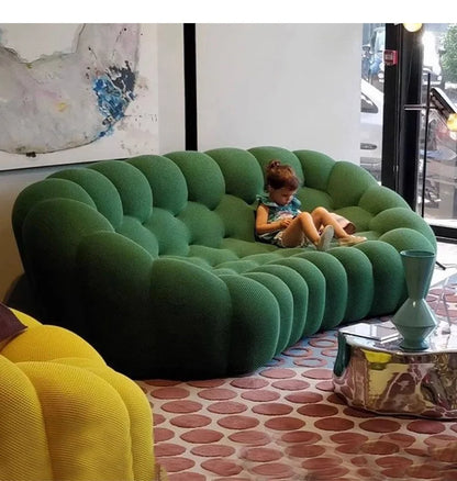 Any Size Custom Bubble Soccer Sofa Vacuum Rolled Packed Integrated Sponge Customizable Multi Fabric Wraps Around Comfort Living
