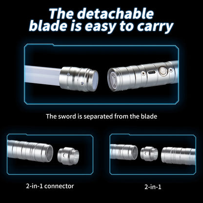 RGB Metal Lightsaber Dueling Smooth Swing Sword Sabre De Luz 7  Color Changing With Sounds  Flashing Toy