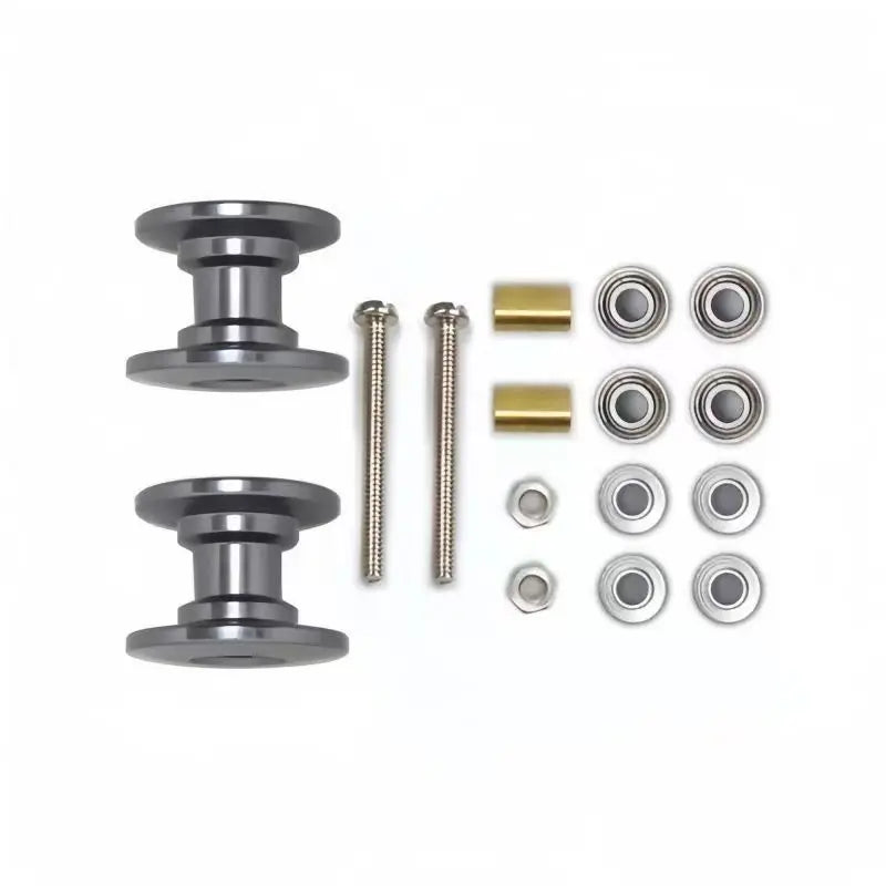 2Pcs RC 4WD Accessories - Suitable for Tamiya 94945 13-12mm Lightweight Two Guide Wheels