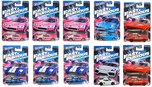 Hot Wheels 1/64 Fast & Furious nissan SILVIA S15 MITSUBISHI ECLIPSE toyota SUPRA ford ESCORT dodge hellcat Diecast car Model