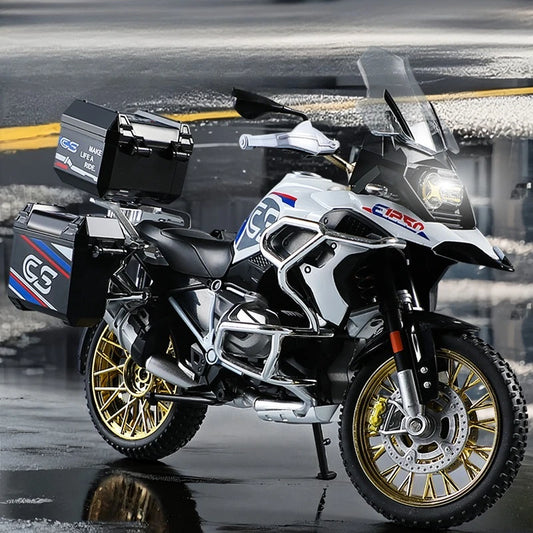 Simulation 1/10 Scale R 1250 GS Adventure Alloy Motorbike Model Children Alloy Motorcycle Model Toy Collection Home Decor