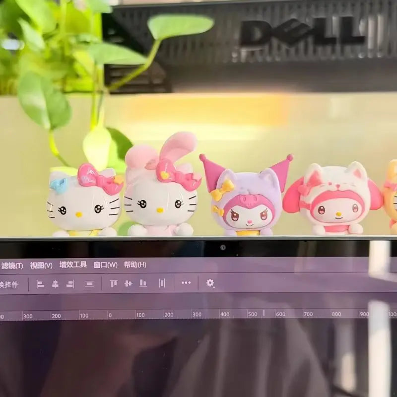 New Sanrio Hello Kitty Sweet Energy V1 V2 V3 Series Blind Box Lying Down Cute Mini Collection Desktop Ornament Fashion Gift