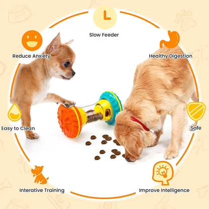 BoYoYo Interactive Dog Toys, Dog Puzzle Toys for Smart, Dog Enrichment Toy to Keep Them Busy, Treaw Puzzles Feeder, Yellow