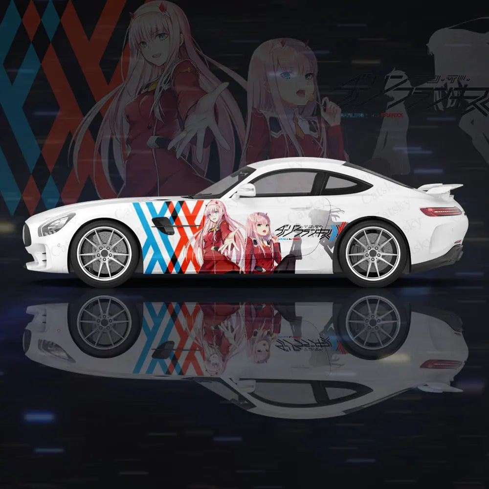 Anime Zero Two Sexy Girl Car Wrap Protect Sticker Car Decal Creative Sticker Car Body Appearance Modification Decorative Sticker