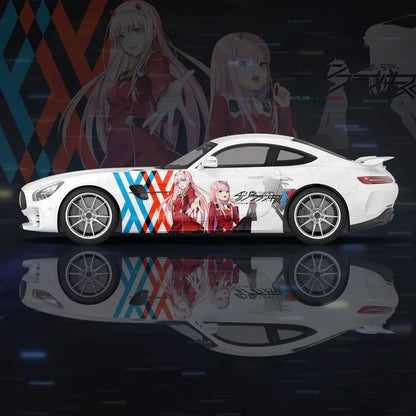 Anime Zero Two Sexy Girl Car Wrap Protect Sticker Car Decal Creative Sticker Car Body Appearance Modification Decorative Sticker