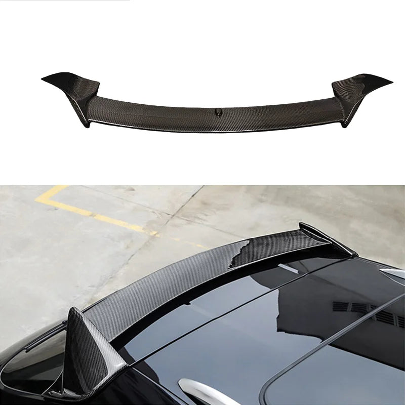 For Porsche Macan Base S GTS Turbo 2014-2027 Carbon Fiber Roof Wing Rear Trunk Spoiler Sport Appearance Upgrade Parts
