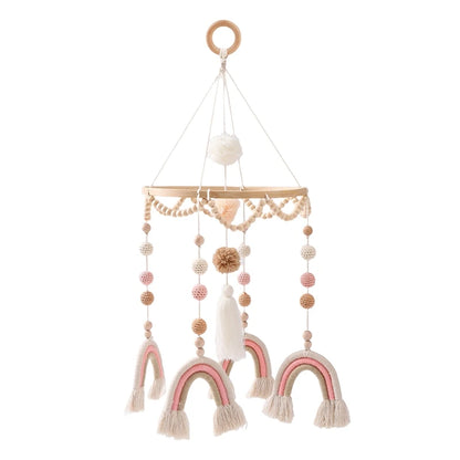 Let's Make Baby Rattle Toy 0-12 Months Wooden Mobile Newborn Music Box Bed Bell Hanging Toys Holder Bracket Infant Crib Toy Gift
