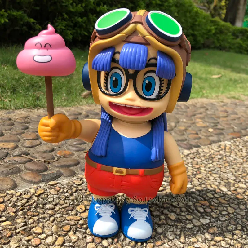 20cm Arale Dr Slump Special Edition Cartoon Stupid Superman Little Child Kawaii Statue Anime Figure Doll Decoration Kid Toy Gift