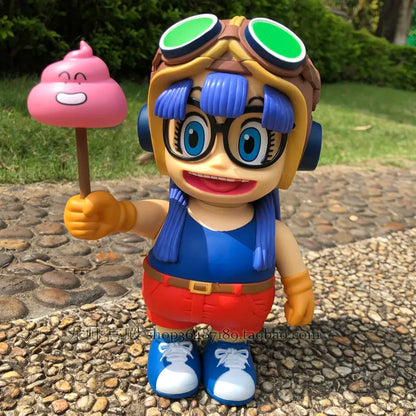 20cm Arale Dr Slump Special Edition Cartoon Stupid Superman Little Child Kawaii Statue Anime Figure Doll Decoration Kid Toy Gift