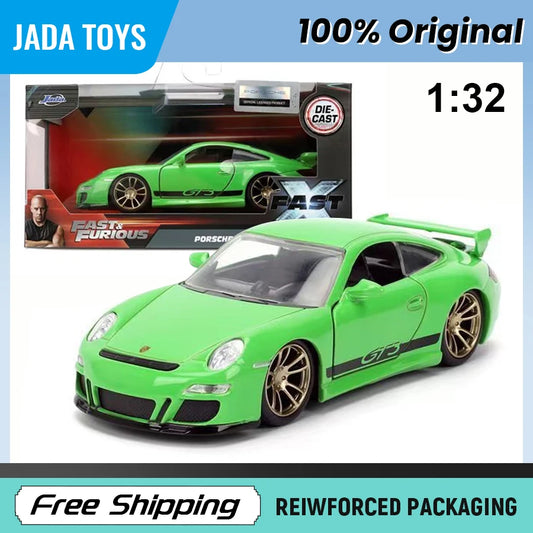 In Stock JADA 1:32 Fast & Furious Porsche 911 GT3 997 Die-cast Car Toys Alloy Car Model Original Toys for Boys Gifts Collection