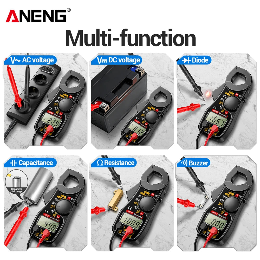 Clamp Meter ANENG MT87 Digital Multimeter Professional 1999 Counts DC/AC Voltage Tester Ammeter NCV Ohm Detector Test Home Tools