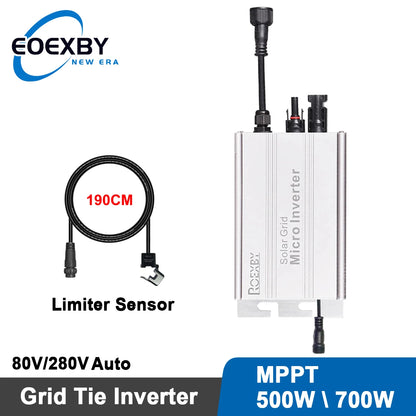 Limiter Sensor Micro Inverter MPPT for Solar PV Grid Tie System 500W 700W DC26V-46V Solar Input AC110V-220V Auto