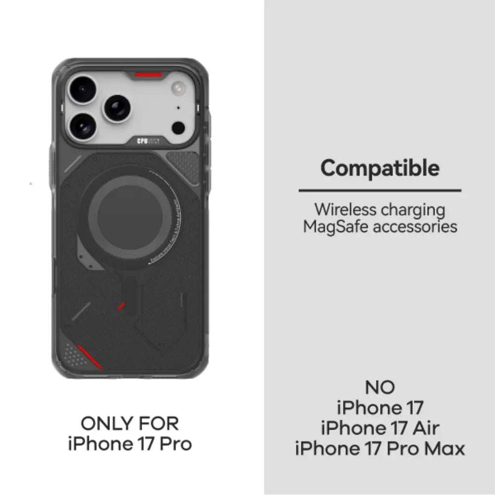 Aulumu A17 Rugged for iPhone 17 Pro Max Case | MagSafe Compatible Touch-Sensitive Buttons Integrated Drop Protection Military