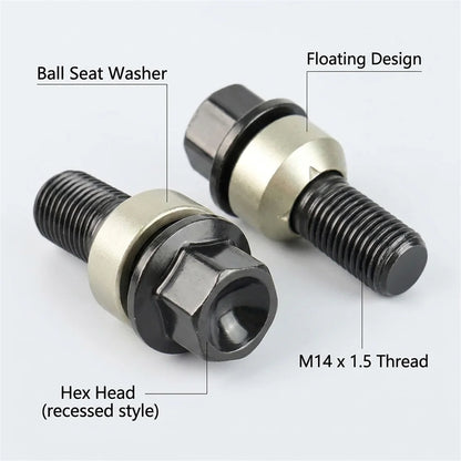 WHT006978 Wheel Lug Bolts For Porsche Cayenne Macan Panamera 911 997 991 Boxster Cayman M14x1.5 99736120301 99736120302