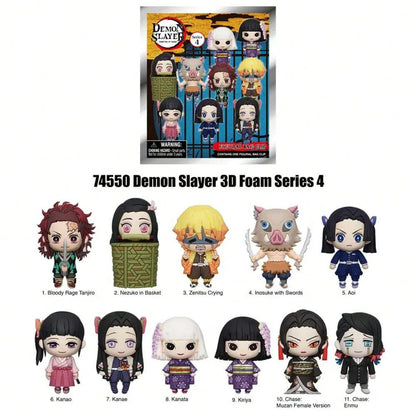 Demon Slayer Officially Licensed Blind Box 3D Figurine Bag Clip Charms Zenitsu Crying Nezuko In Basket Anime Collector Kering