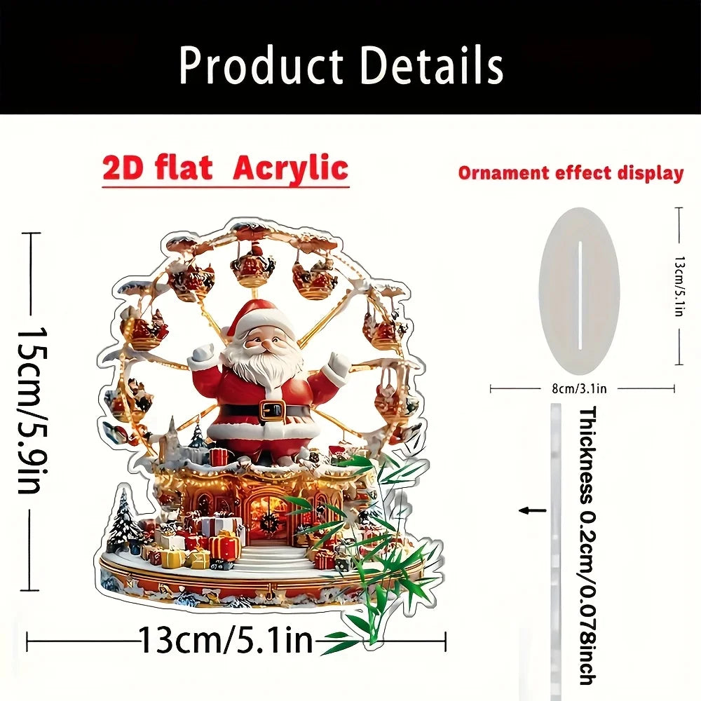 1pcs Bohemian Style Santa Claus Desktop Decoration, 5.9x5.1 Inches, Holiday Home Decora, Perfect Holiday Gift