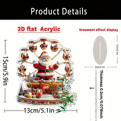 1pcs Bohemian Style Santa Claus Desktop Decoration, 5.9x5.1 Inches, Holiday Home Decora, Perfect Holiday Gift