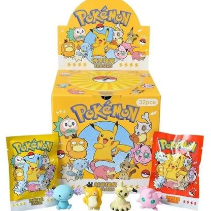 Pokemon Blind Bag Surprise Gift Rubber Cute Cartoon Stationery Lottery Gift