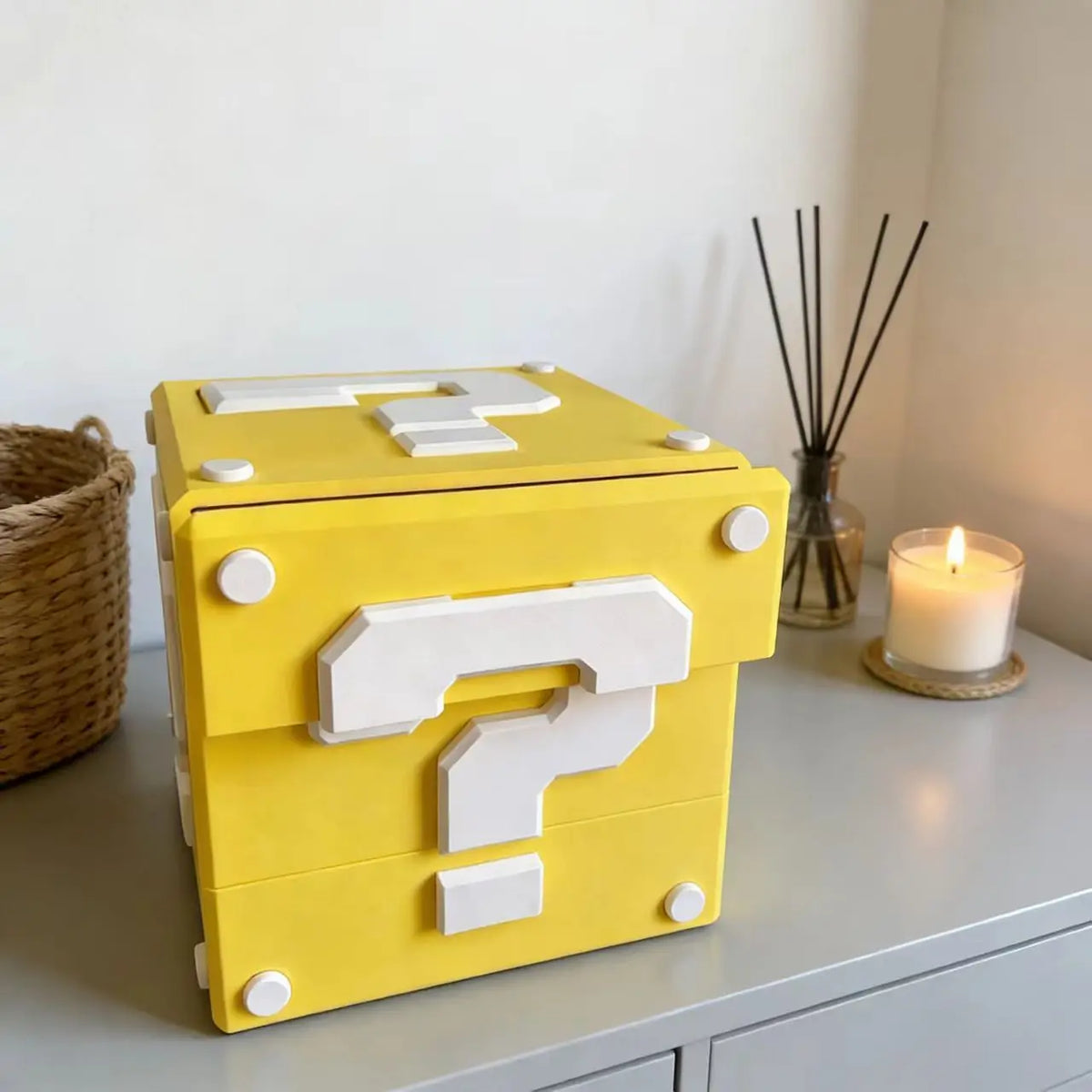 In Stock Question Mark Block 3d Printed Storage Box 3-layer Drawer Ornament Simple And Stylish Storage Organizer Xmas Gifts