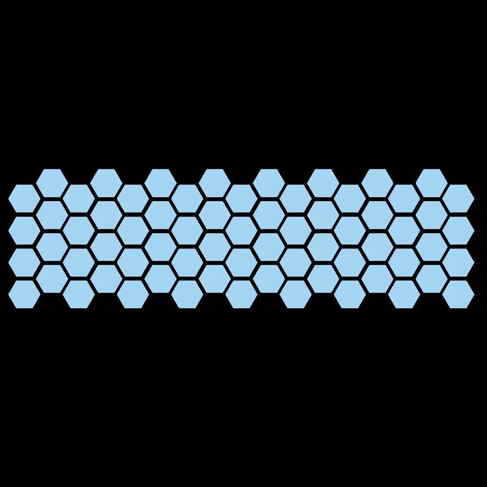Honeycomb Pattern Waistline Sticker Modification Car Side Skirt Sticker Universal Body Decoration Side Door Sticker.