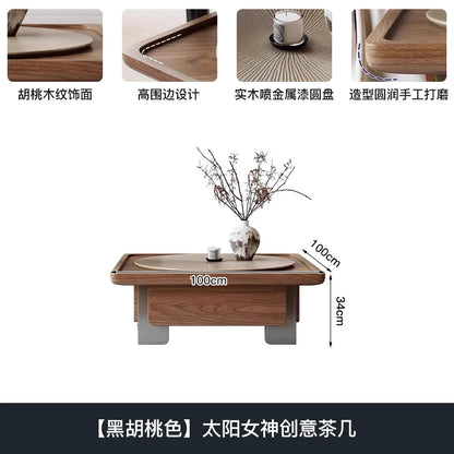Brown Waterproof Coffee Table Tray Centerpiece Unique Modern Set Side Table Living Room Minimalist Mesa De Centro Sala Furniture