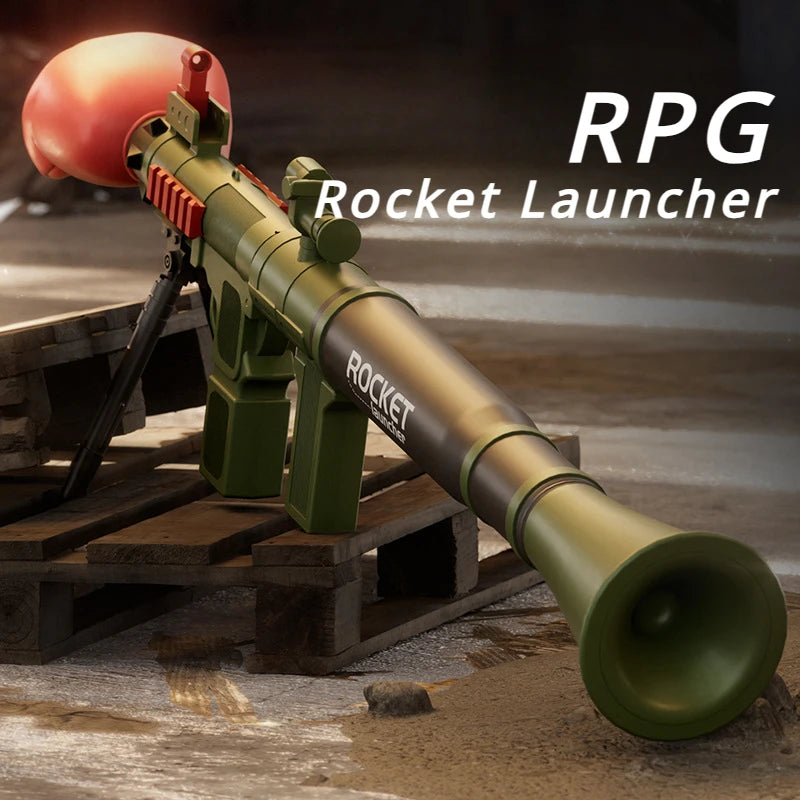 New RPG Fist Rocket Launcher Toy Gun Manual Air Shooting Grenade Firing Toy for Adults Outdoor Games