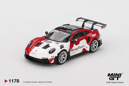 MINIGT 1/64 Porsche 911(992) GT3 RS Weissach RingTaxi.com MGT01178-CH Cars Alloy Diecast Metal Model Kids Toys Boys
