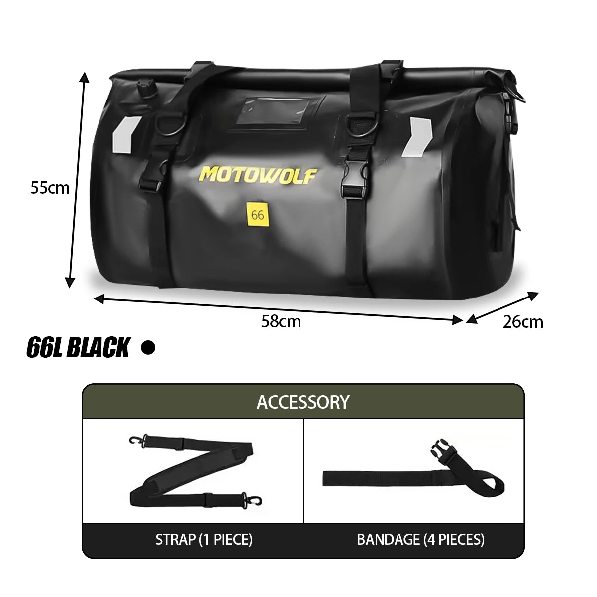 Motorcycle Waterproof Tail Bag Travel Outdoor Dry Luggage Roll Pack Bag 20 /40/66 Motorbike Luggage Backpack Motorcycle Seat Bag