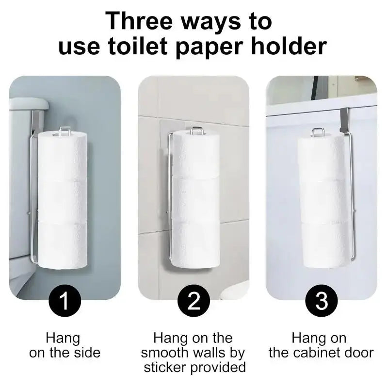 Iron Paper Towel Storage Rack Roll Holder Toilet Paper Towel Rack Wall Mounted Toilet Paper Storage Rack