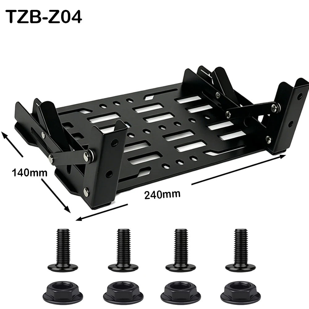 Universal Motorcycle Foldable Molle Side Panel For BMW Honda Yamaha KTM ADV Aluminum Luggage Box Storage Rack