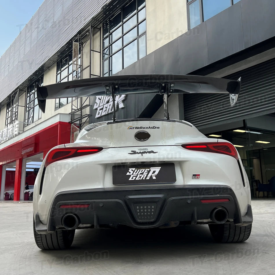 Real Carbon Fiber VRS Style Spoiler For Toyota Supra GR MK5 A90 A91 Trunk Spoiler Flaps Rear Wing Car Trunk Diverter FRP 2019+