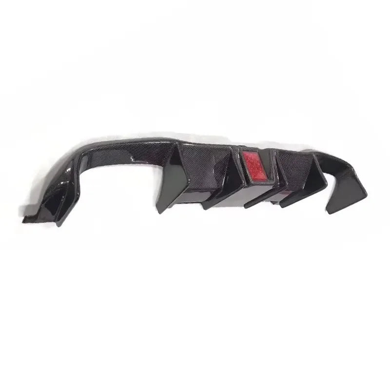 For BMW F87 M2 M2C 2014-2021 Carbon Fiber With lights Car Rear Bumper Diffuser Rear Splitters Spoiler Back lip body kit