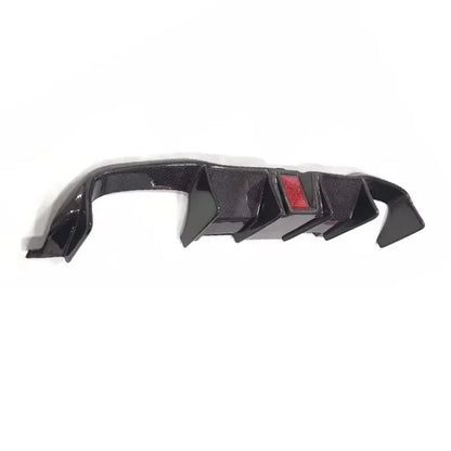 For BMW F87 M2 M2C 2014-2021 Carbon Fiber With lights Car Rear Bumper Diffuser Rear Splitters Spoiler Back lip body kit