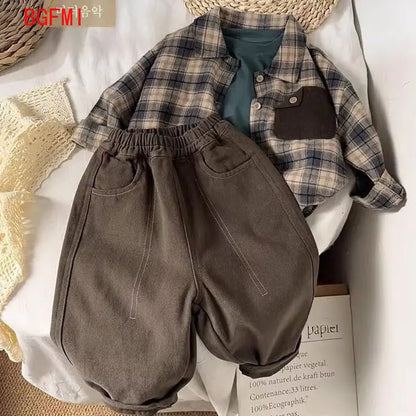 Children Open Wire Pants Spring Autumn New Casual Loose cotton baby girl Boys Wide-leg Pant Harem Pants 1-7Y Kid's Trousers 2-9Y