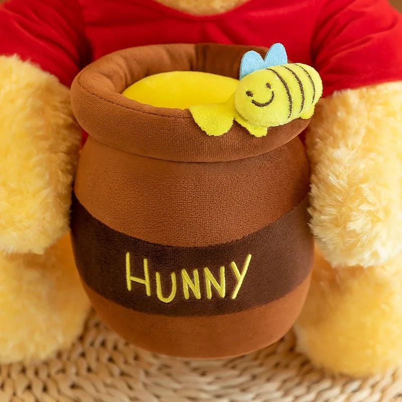 35/45/55cmhoney Winnie The Pooh Plush Toy Soft Stuffed Hunny Pot Bear Huggable Doll Home Decor Throw Pillow Accompany Doll Gift