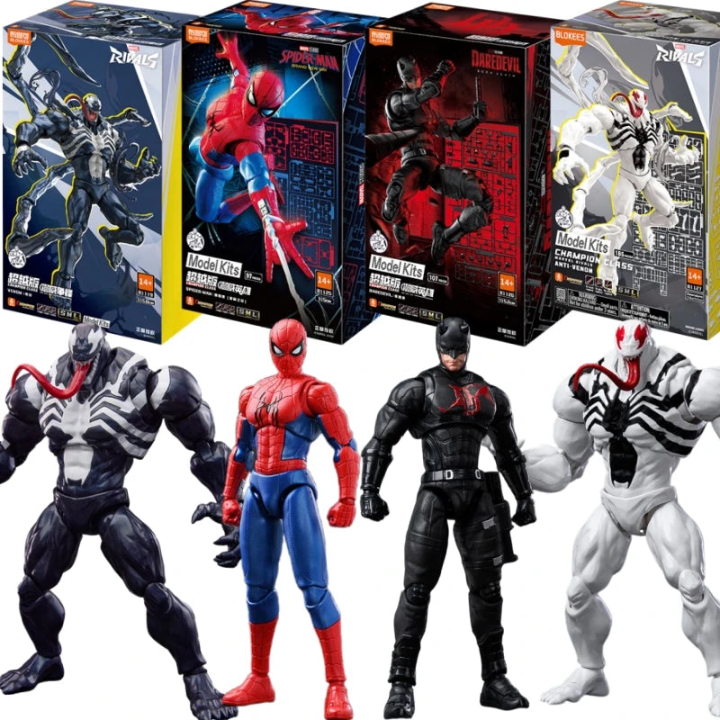 BLOKEES Original Spider Man ANTI Venom Daredevil Marvel CHAMPION CLASS Version Action Figure Assembled Movie Model Toys Gift