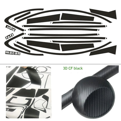 For Porsche Macan 2014-2020 SUV Window Chrome Delete Blackout ABC Pillars Glossy Black Stickers