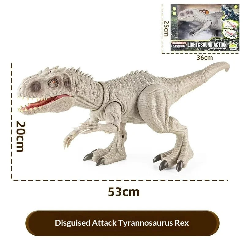 Large Interactive Dinosaur Figurine Light Sound Effects Movable Limbs Realistic Sculpture Stylish Indoor Collectible Present